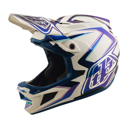 Troy Lee Designs D4 Composite Full Face Helmet - Flared - White-Indigo