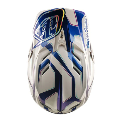 Troy Lee Designs D4 Composite Full Face Helmet - Flared - White-Indigo