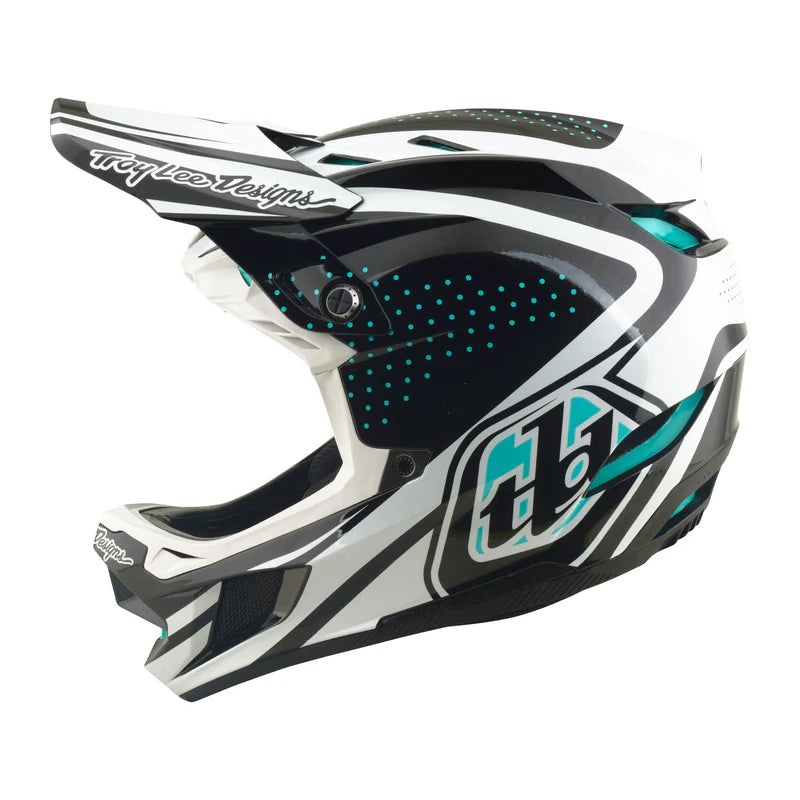 Troy Lee Designs D4 Polyacrylite Full Face Helmet - The Line - Charcoal-White