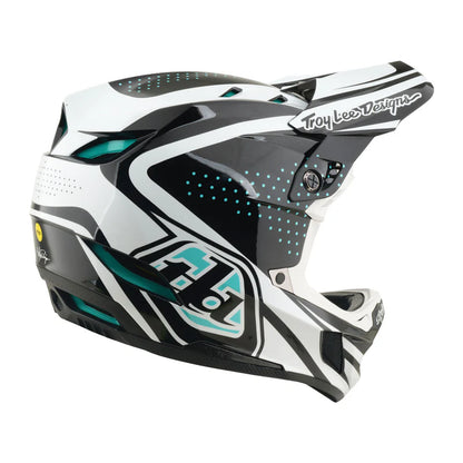 Troy Lee Designs D4 Polyacrylite Full Face Helmet - The Line - Charcoal-White
