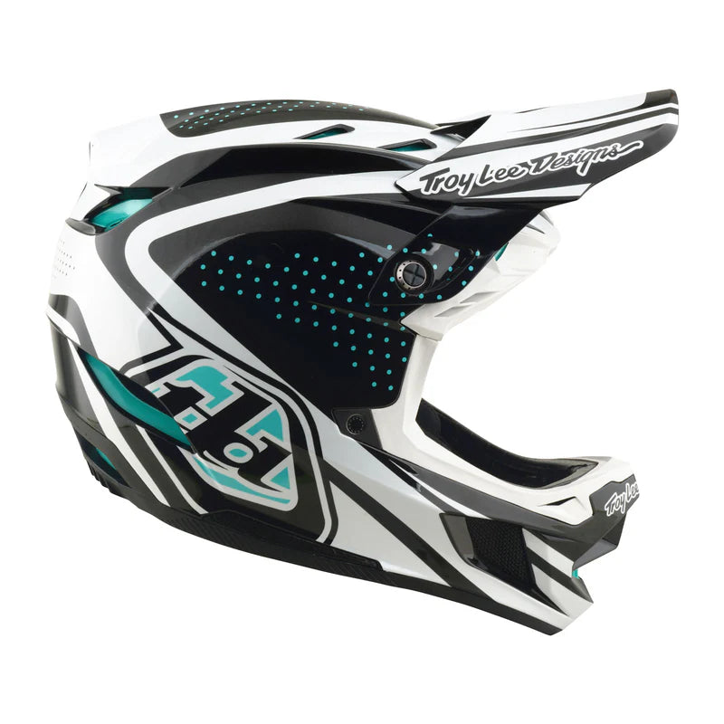 Troy Lee Designs D4 Polyacrylite Full Face Helmet - The Line - Charcoal-White