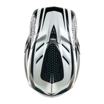 Troy Lee Designs D4 Polyacrylite Full Face Helmet - The Line - Charcoal-White