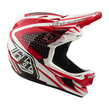 Troy Lee Designs D4 Polyacrylite Full Face Helmet - The Line - Fire-White