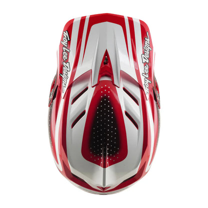 Troy Lee Designs D4 Polyacrylite Full Face Helmet - The Line - Fire-White