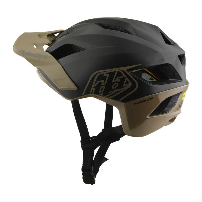 Troy Lee Designs Flowline MTB Helmet - Point - Charcoal-Timber