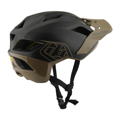 Troy Lee Designs Flowline MTB Helmet - Point - Charcoal-Timber