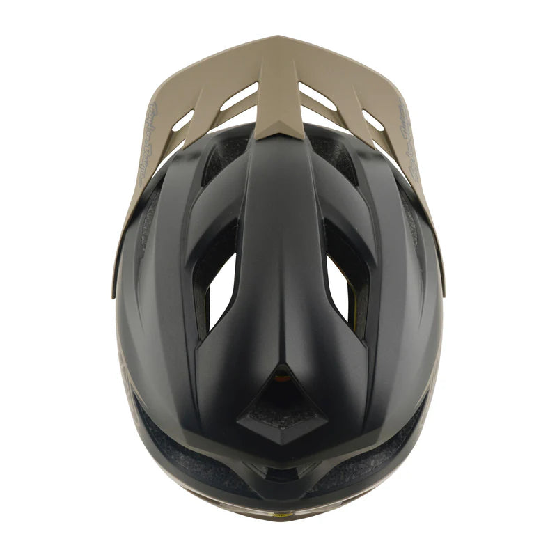 Troy Lee Designs Flowline MTB Helmet - Point - Charcoal-Timber