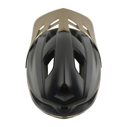 Troy Lee Designs Flowline MTB Helmet - Point - Charcoal-Timber