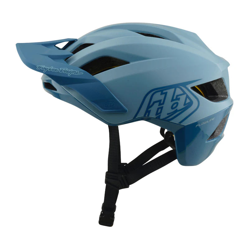 Troy Lee Designs Flowline MTB Helmet - Point - Dawn Blue-Sapphire