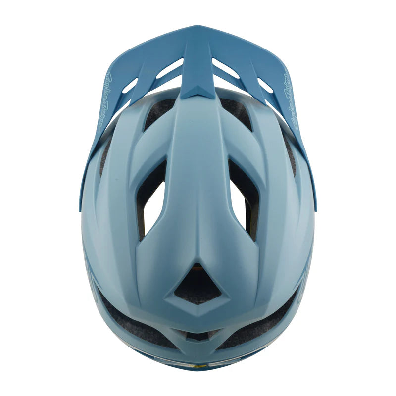 Troy Lee Designs Flowline MTB Helmet - Point - Dawn Blue-Sapphire