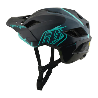 Troy Lee Designs Flowline SE MTB Helmet - Badge - Carbon-Real Teal
