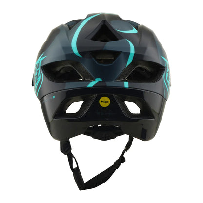 Troy Lee Designs Flowline SE MTB Helmet - Badge - Carbon-Real Teal