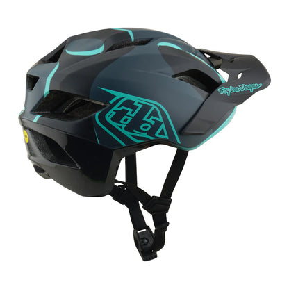 Troy Lee Designs Flowline SE MTB Helmet - Badge - Carbon-Real Teal