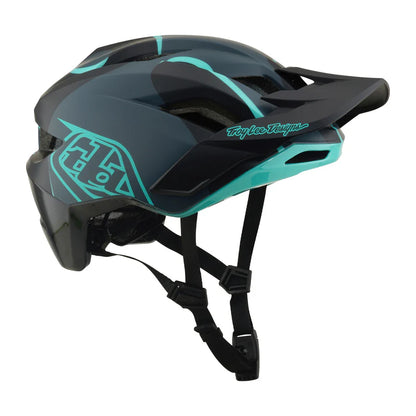 Troy Lee Designs Flowline SE MTB Helmet - Badge - Carbon-Real Teal