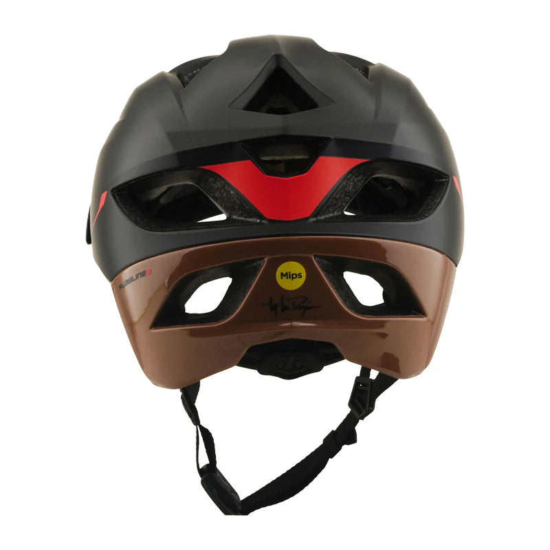 Troy Lee Designs Flowline SE MTB Helmet - Stacks - Charcoal-Sienna