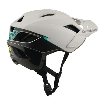 Troy Lee Designs Flowline SE MTB Helmet - Stacks - Pumice-Real Teal