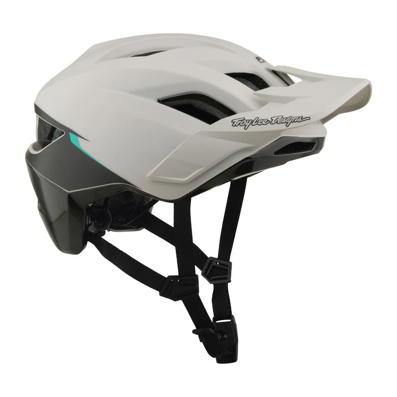 Troy Lee Designs Flowline SE MTB Helmet - Stacks - Pumice-Real Teal