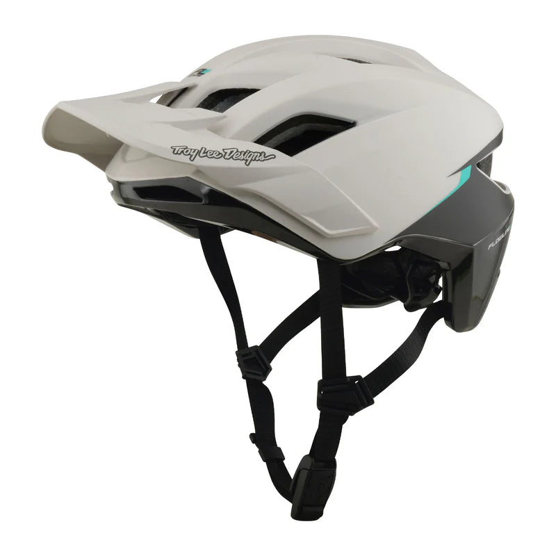 Troy Lee Designs Flowline SE MTB Helmet - Stacks - Pumice-Real Teal