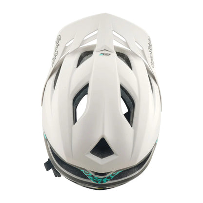 Troy Lee Designs Flowline SE MTB Helmet - Stacks - Pumice-Real Teal