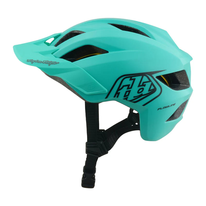 Troy Lee Designs Flowline MTB Helmet - Youth - Point - Charcoal-Real Teal