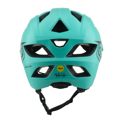 Troy Lee Designs Flowline MTB Helmet - Youth - Point - Charcoal-Real Teal