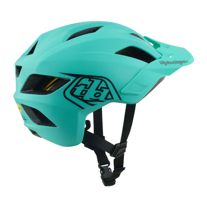 Troy Lee Designs Flowline MTB Helmet - Youth - Point - Charcoal-Real Teal