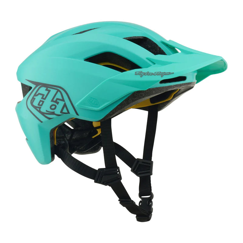 Troy Lee Designs Flowline MTB Helmet - Youth - Point - Charcoal-Real Teal