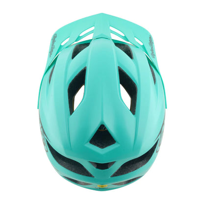 Troy Lee Designs Flowline MTB Helmet - Youth - Point - Charcoal-Real Teal