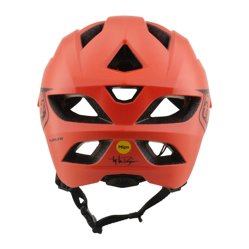 Troy Lee Designs Flowline MTB Helmet - Youth - Point - Coral-Charcoal