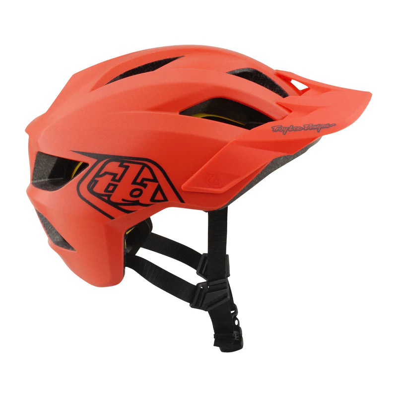 Troy Lee Designs Flowline MTB Helmet - Youth - Point - Coral-Charcoal