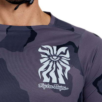 Troy Lee Designs Skyline Pro Long Sleeve MTB Jersey - Flow Camo - Carbon