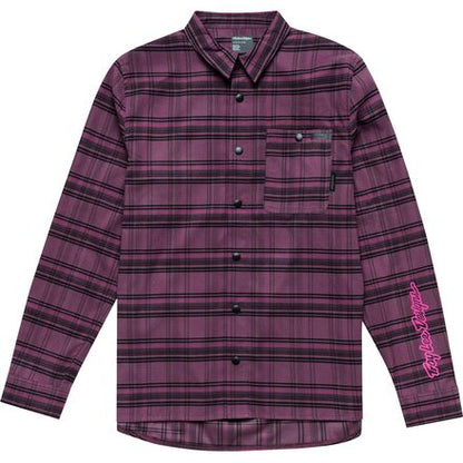 Troy Lee Designs Grind Flannel Plaid Shirt - Deep Purple