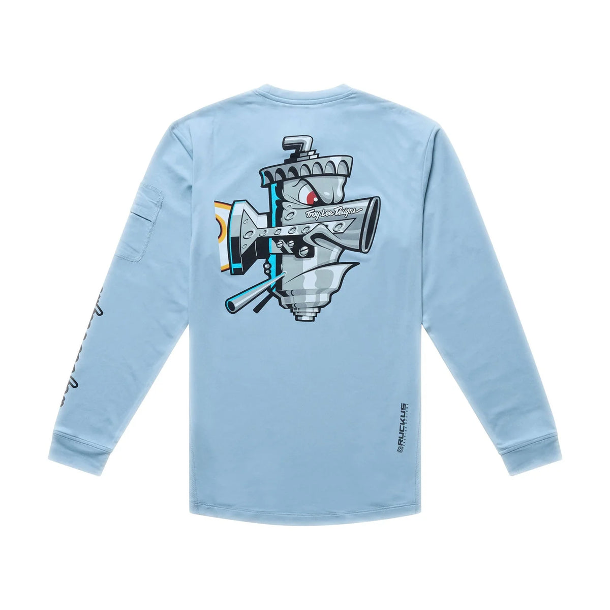 Troy Lee Designs Ruckus Long Sleeve Ride Tee - Youth - Carbs - Dawn Blue