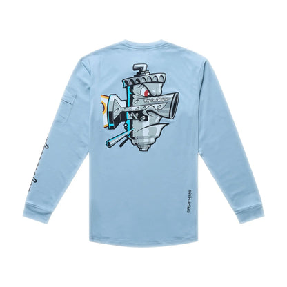 Troy Lee Designs Ruckus Long Sleeve Ride Tee - Youth - Carbs - Dawn Blue
