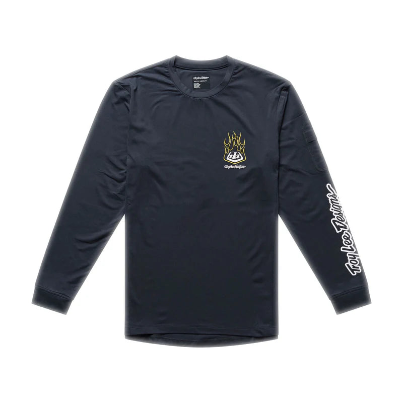 Troy Lee Designs Ruckus Long Sleeve Ride Tee - Youth - Pressed - Carbon