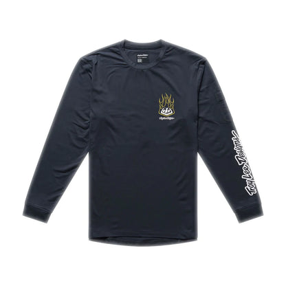 Troy Lee Designs Ruckus Long Sleeve Ride Tee - Youth - Pressed - Carbon