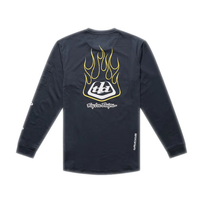 Troy Lee Designs Ruckus Long Sleeve Ride Tee - Youth - Pressed - Carbon