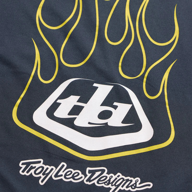 Troy Lee Designs Ruckus Long Sleeve Ride Tee - Youth - Pressed - Carbon