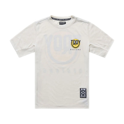 Troy Lee Designs Skyline Short Sleeve Ride Tee - Youth - Happy - Pumice