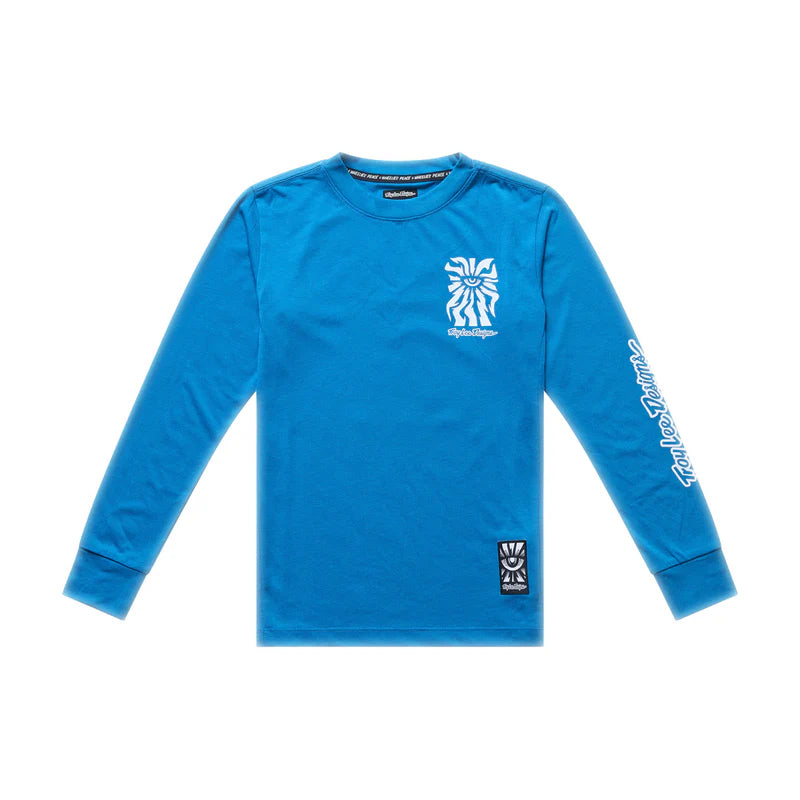 Troy Lee Designs Skyline Long Sleeve Ride Tee - Youth - One Eye - Aero Blue