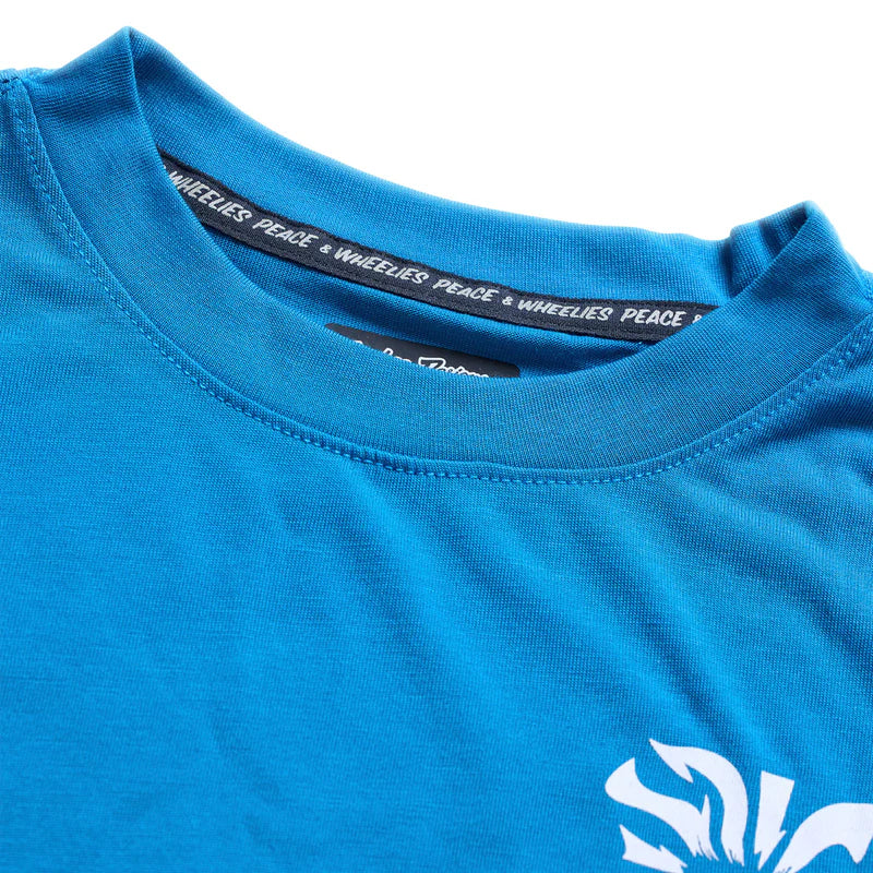 Troy Lee Designs Skyline Long Sleeve Ride Tee - Youth - One Eye - Aero Blue