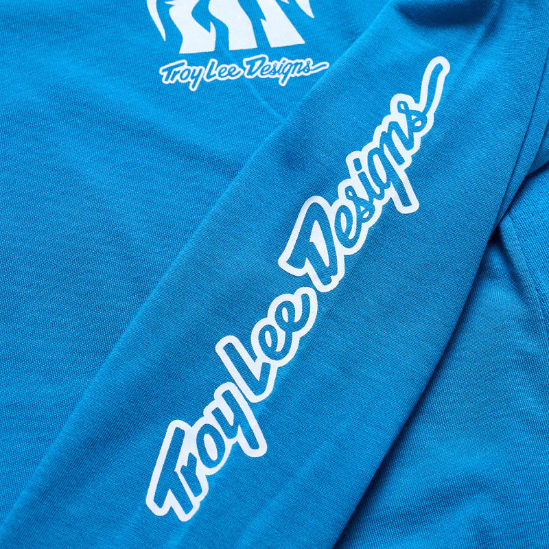 Troy Lee Designs Skyline Long Sleeve Ride Tee - Youth - One Eye - Aero Blue