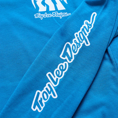 Troy Lee Designs Skyline Long Sleeve Ride Tee - Youth - One Eye - Aero Blue