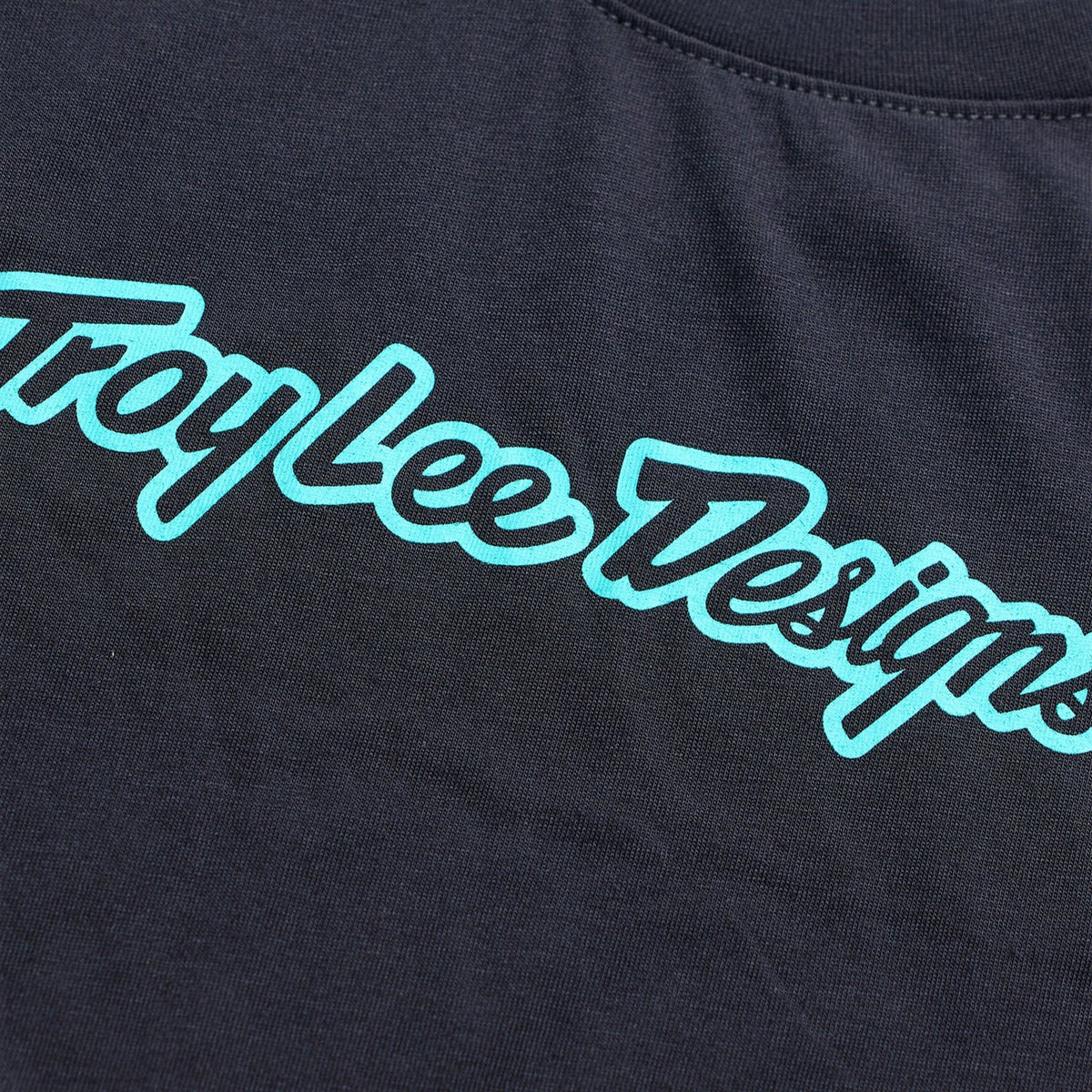 Troy Lee Designs Skyline Long Sleeve Ride Tee - Youth - Signature - Black-Real Teal