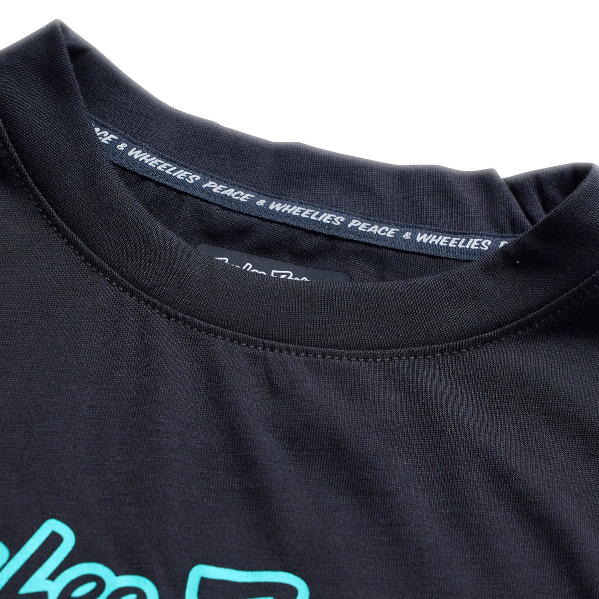 Troy Lee Designs Skyline Long Sleeve Ride Tee - Youth - Signature - Black-Real Teal