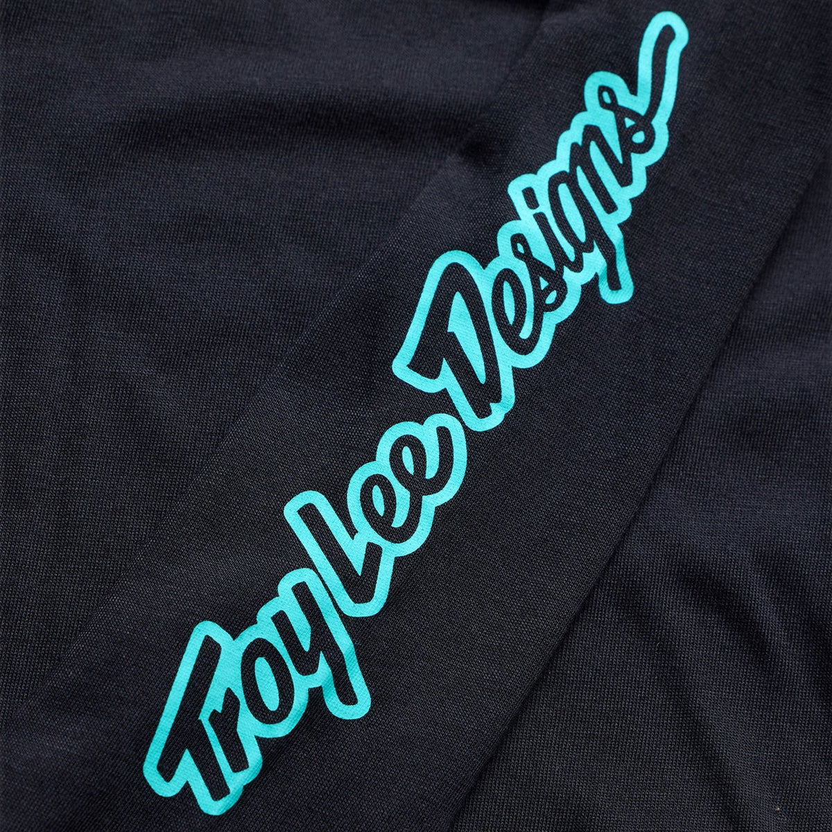 Troy Lee Designs Skyline Long Sleeve Ride Tee - Youth - Signature - Black-Real Teal