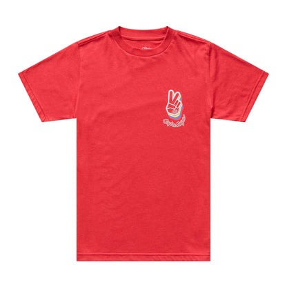 Troy Lee Designs Deuces Short Sleeve Tee - Youth - Scarlet