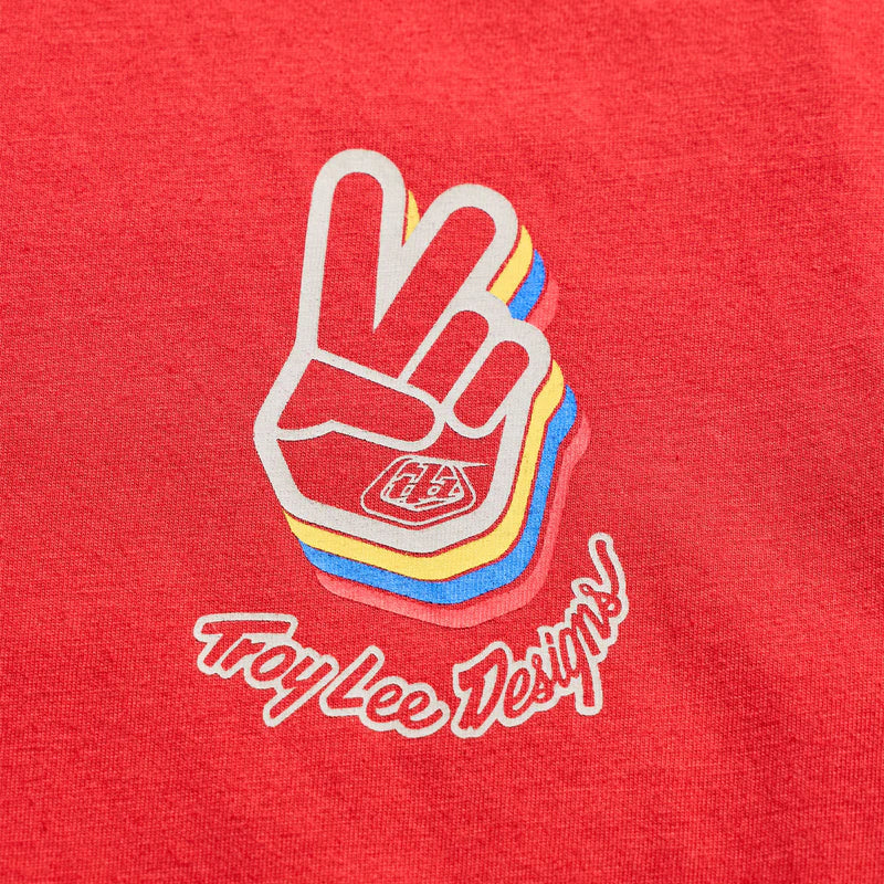 Troy Lee Designs Deuces Short Sleeve Tee - Youth - Scarlet