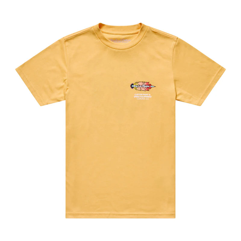Troy Lee Designs Feathers Short Sleeve Tee - Youth - Bleached Melon