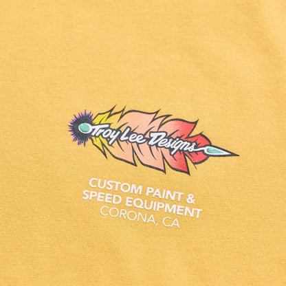 Troy Lee Designs Feathers Short Sleeve Tee - Youth - Bleached Melon